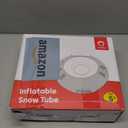 QPAU 44 Snow Tube with Backrest  Heavy Duty Inflatable Sled 500 lbs Capacity with Cover, Handles & Tow Rope, Snow Tubing Sleds for Kids & Teens, Portable Air Sled with Fast Valve (Blue)