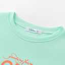 Dvenki Girls Graphics Crop Short Sleeve Crewneck Green Tee Size 16/18 (Green)