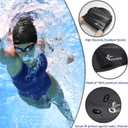 3 Pack Extra Large Swim Caps for Braids and Dreads Locs Long Hair Black Women Men Swimming Silicone Waterproof Pool