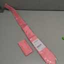 KOOELLE Mens Tie Set Solid Color 3.15" (8CM) Formal Pink Tie and Pocket Square Set For Men