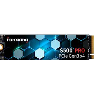 S500 Pro 512GB NVMe SSD M.2 PCIe Gen3x4 2280 Internal Solid State Drive, SLC Cache 3D NAND TLC, Up to 3200MB/s, Compatible with Laptop and PC Desktops(Black)