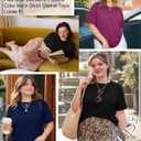 Evervibe 3 Pack Plus Size Women's T-Shirts Crew Neck Short Sleeve Tops Loose Fit Casual Summer Basic Plain Tees 3XL