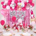 Classy Pink Bachelorette Party Decorations - Rose Red Hot Pink Balloons Bride To Be Balloons Fringe Curtain for Girls Last Rodeo Bridal Shower Bride To Be Bachelorette Decorations Naughty