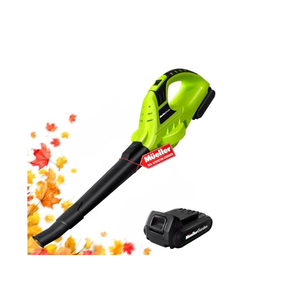 Mueller UltraStorm Cordless Leaf Blower, 20 V Powerful Motor, Electric Leaf Blower for Lawn Care, Battery Powered Leaf Blower Lightweight for Snow Blowing (Battery & Charger Included) Green