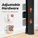 Retractable Baby Gate for Stairs and Doorways, 55" Wide x 33" Tall Mesh Dog Gate for Indoor & Outdoor Use, Safety Gate for Babies and Pets, Child Gates for Hallways, Hardware Mounted, Black