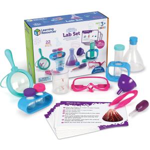 Learning Resources Primary Science Lab Set Pink - Experimentation and Observation for Kids, STEM Projects, Science Kits, Experiments, Pretend Play Scientists, Toddler Project Chemistry Toy