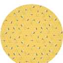 Bee Kind Yellow Tablecloth Round 7070 Inch, Spring Summer Honeycomb Themed Tablecloth Washable Table Cover for Party Picnic Dinner Decor