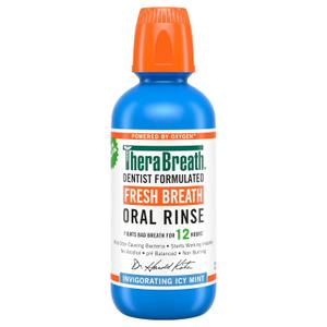 TheraBreath Dentist Recommended Fresh Breath Oral Rinse - Icy Mint Flavor, 16 Fl Oz (Pack of 2)