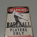 Vintage Baseball Wall Decor Sign - Metal Art for Boys Room Decor, Gift for Baseball Lovers - Perfect for Sports Themed Bedroom Decor, 8 x 12 Inch (928)