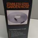 100 ft Stainless Steel Garden Hose - 2026 New Upgraded Metal Water hose - Flexible Water Hoses Pipes with Latex Core, 3/4" Solid Brass Connector - No-Expandable Watering Garden Hoses