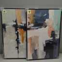 Large Framed Colorful Abstract Wall Art, Set of 2 Modern Canvas Prints Paintings Artwork for Walls, Bright Blue Green Multicolor Pictures for Living Room Hallway Dining Bedroom Wall Decor 20x30 In