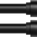 HEI! DEAR 2 Pack Black Curtain Rods for Windows 28 to 48 Inch(2.3-4ft),1 Inch Adjustable Curtain Rod,Heavy Duty Curtain Rods,Thicken Sturdy Drapery Rods,Telescoping Window Curtain Rod 18-45",Black