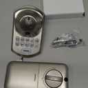 TEEHO TE002 Fingerprint Door Lock - Keyless Entry Electronic Keypad Deadbolt with 2 Backup Keys - Auto Lock - Easy Installation - Smart Locks for Front Door - Satin Nickel