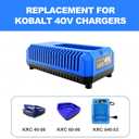 Lithium ion Charger Replacement for Kobalt 40v Battery Charger | 40v Portable Charger Compatible with Kobalt 40V Max Battery KB640-03 KB240-06 KB640-06 KB245-06 KB440-03