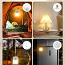 Minetom E26 Rechargeable Light Bulbs with Remote and Timer, Battery Backup Bulb with 12 Colors and Brightness Dimmable, 2300mAh 40W Equivalent LED Light Bulbs for Lamps Sconces Camping, 2 Pack