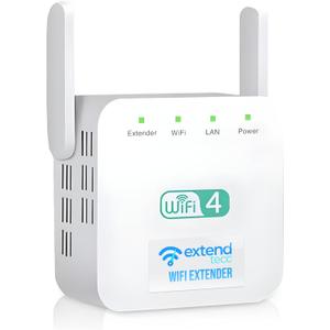 Extendtecc WiFi Booster Wireless Speed Wave WiFi Extender Signal Booster 300Mbps, Extend Tecc WiFi Repeater Wireless Signal Booster 2.4 GHz Dual Band 4 Antennas 360 Full Coverage Internet Extender