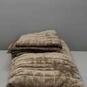 RECYCO Luxury Velvet Quilt Set King Size Bedding Sets, Ultra Soft Velvet Comforter Set, Lightweight Channel Box Stitch Oversized Bedspread Coverlet for All Season, with 2 Shams, Mocha Brown