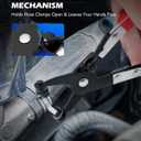 Orion Motor Tech Hose Clamp Pliers, Long Reach Wire Spring Hose Clamp Pliers Remover for Automotive Coolant Radiator Heater and Water Hose with Band Flat or Large Clamps