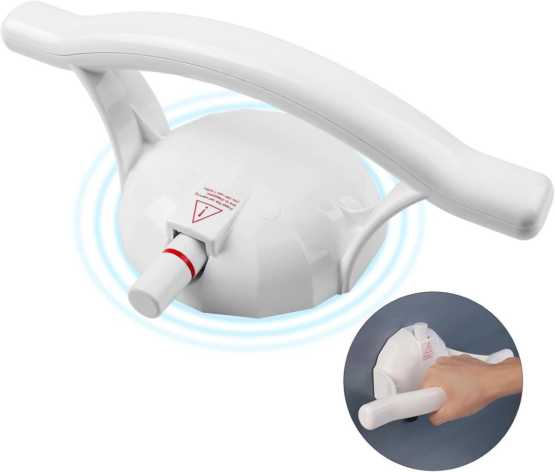 Suction Shower Grab Bar,5.1 Inch Grab Bars for Bathtubs and Showers,Shower Handles with 418 Pounds Capacity, Handicap Grab Bar for Elderly/Seniors (White)