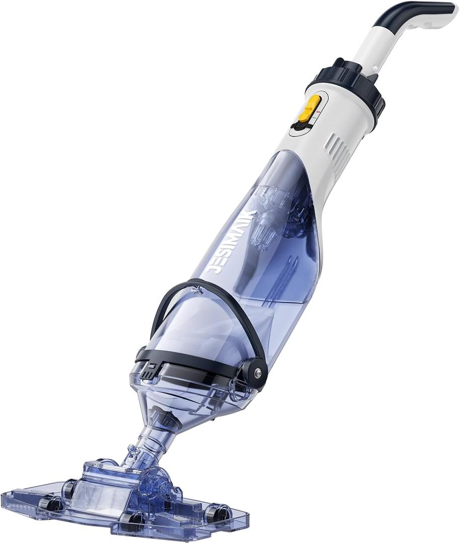 Handheld Pool Vacuum, JESIMAIK Rechargeable Pool Vacuum Cleaner with 18.5 GPM, 60 Min Runtime, Telescopic Pole, Ideal Cordless Pool Vacuum for Above Ground Pool, Inground Pool, Spas, Hot Tubs