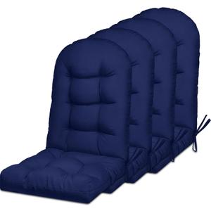 4 Pack Adirondack Chair Cushion, Waterproof Rocking Chair Cushion - Fade Resistant Patio Furniture Cushions, Thickened Patio Chair Pad for Outdoor and Indoor, 49x20x5 Inch