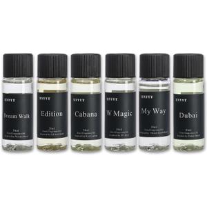 Hotel Collection Fragrance Oil Set 20 mL / 0.68 fl oz  Luxury Aromatherapy Essential Oils for Diffuser & Home Scenting, Inspired by Iconic 5-Star Hotels  6 Premium Scents Gift Set