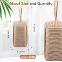MorningRo Rope Door Stop Decorative Door Stop with Handle 4.72 ''d x 8.66''h 8.8lb Square Heavy Weighted Stoppers for Outdoor Inside Window Home to Keep Open New Home Gift Bookend