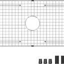 Sink Bottom Grid 29-1/2" X 15-9/16", Centered Drain with Corner Radius 3/8", Sink Protector