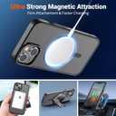 SUPFINE Magnetic for iPhone 14 Case & iPhone 13 Case (Compatible with MagSafe)(Military Grade Drop Protection) Translucent Matte Shockproof Phone Cover,Black