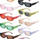 Frienda Retro Rectangle Sunglasses for Women 90s Glasses Y2k Sun Glasses Square Frame UV Protection