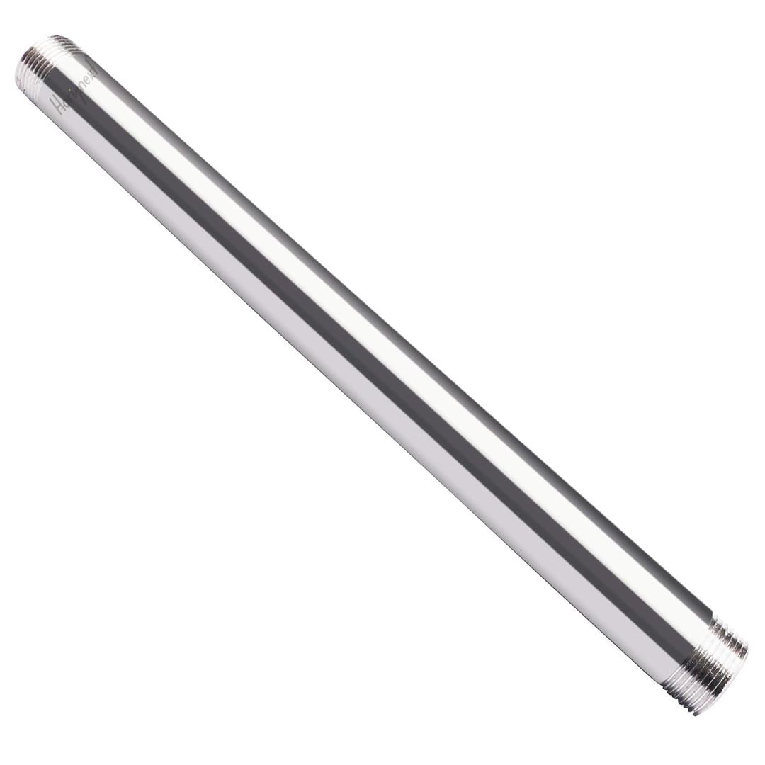 Stainless Steel 304 Pipe Nipple NPT 1/2 Male Threaded Cast Fitting, 12 Inches Length Tube Sleeve Extension Connector, Schedule 40 Conduit Hose Adapter