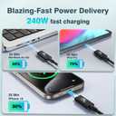 2 x 
LEIRUI 80Gbps for Thunderbolt 5 Cable 8K@60Hz 4K@540Hz/ 144Hz USB C to USB C Monitor Video Display Cable 240W PD Fast Charging USB4 V2 Cable for iPhone 15 Thunderbolt 4 Docking eGPU MacBook (1 FT)