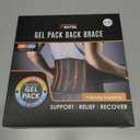 FEATOL Gel Pack Back Brace,Lumbar Support for Back Pain Relief, Herniated Disc, Sciatica, Scoliosis - Breathable Material Design with Heat & Ice Gel Pack for Men & Women| Large/X-Large