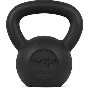 Yes4All Cast Iron Kettlebell, Strength Training 35LB