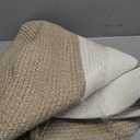 Woven Blanket Basket,65L Large Rope Storage Bin with Handles, Organizer for Blankets Toys Book and Clothes, Laundry Basket for Living Room Bedroom Nursery, White & Brown