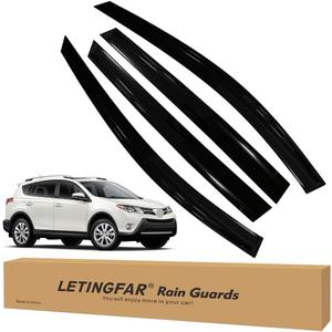 Tape-on Rain Guards for 2013-2018 RAV4, for 2013-2018 Toyota RAV4 AccessoriesSide Vent Visors Shades Window Deflectors for Toyota RAV4