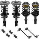 Front and Rear Struts Assembly & Sway Bar Links for 04-12 Chevy Impala, 05-09 Buick Lacrosse, 04-07 Monte Carlo Shock Absorber Replace 171661 532471L 8PCS