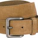 Belts.com Square or Oval Antique Buckle Casual Jean Suede Leather Belt 1-1/2"(38mm) or 1"(25mm) Wide, 44