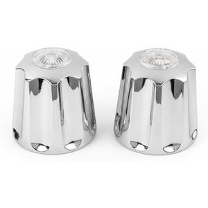 HIGHCRAFT Canopy Style Tub & Shower Handle Set, Chrome Plated, Long Broach 16-Spline, Screws Included Sold as a Pair