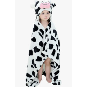 Wearable Blanket Hoodie for Kids Toddlers Hooded Towels Soft Cozy Wearable Throw Blanket Hoodie for Boys Girls Size M