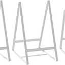 2 Large 1 Small Triangle Plate Holders Organizers Upright Cabinet Dish Drying Racks Metal Plate Dish Organizers Racks Stands for Countertop and Cupboard White