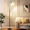68" Floor Lamp for Living Room Gold with Foot Switch, 3 Color Modern Corner Standing Lamp, Bright Tall Dimmable Lamp for Kids Reading Bedroom Office Home Decor (Flower-Shaped lamp)