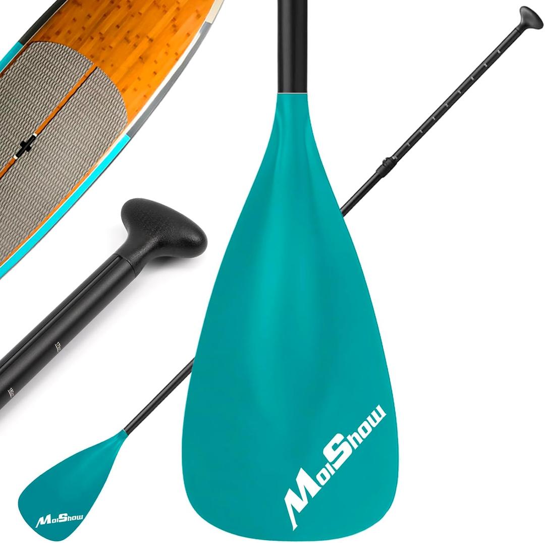 SUP Paddle - Adjustable 3 Pieces Stand Up Paddle Board Paddle with Unique Lock Design Floating Alloy Shaft Paddleboard Paddle, Standard