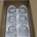 Mfacoy Small Juice Glasses Set of 6, 5.5-ounce Glass Cups, Heavy Base Small Drinking Glass Set, Clear Cups, Thick and Durable Shot Glasses, Drinking Glasses for Juice and Milk (Full Size - 5.5 Ounce)