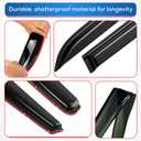 KPY Window Visor Compatible with Ford Mustang Coupe 2015-2023, 2PC Rain Guard Side Window Vent Deflectors Tape-On Style, 2015 2016 2017 2018 2019 2020 2021 2022 2023