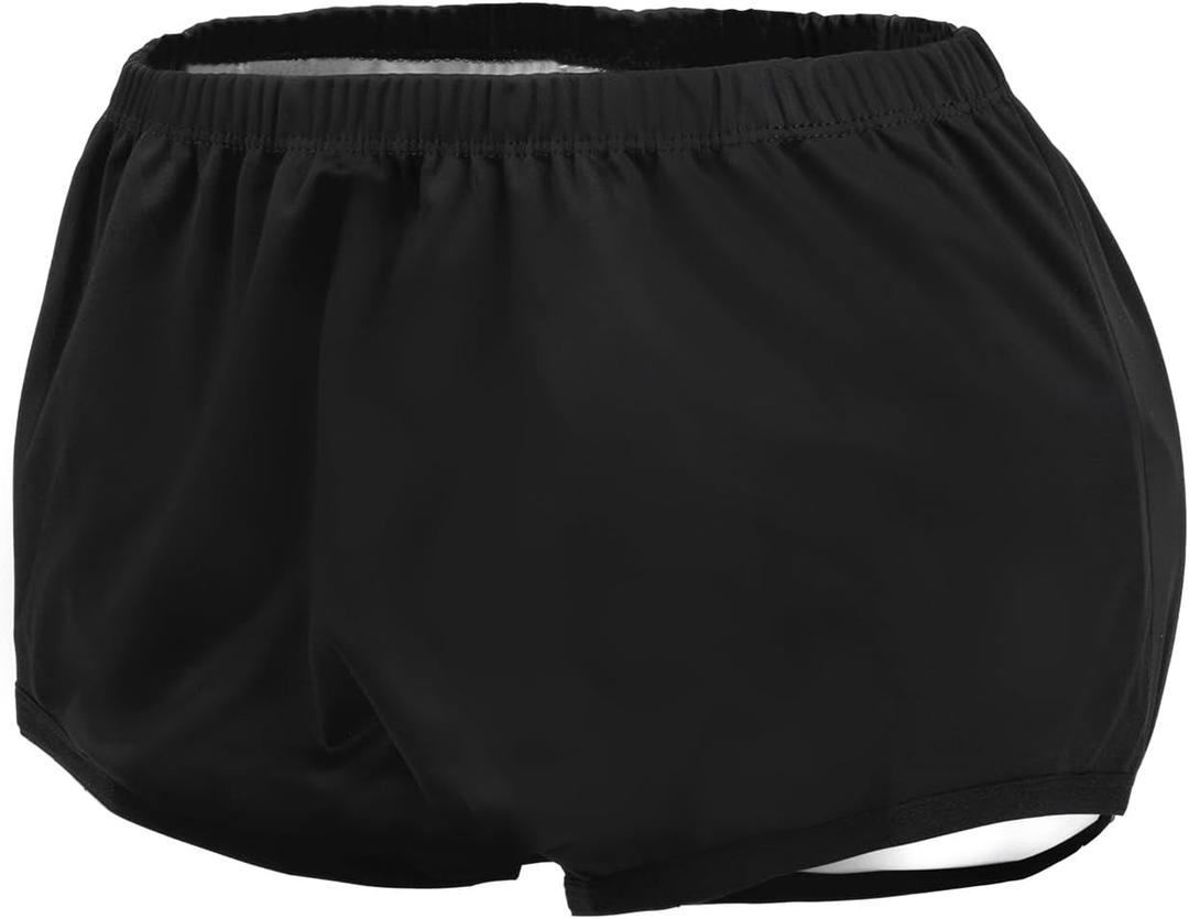 Adult Diaper Covers Waterproof, Reusable Plastic Rubber Pants for Incontinence, Leak Proof Protective Underwear Overnight (Black, 4XL)