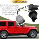 Tail Light Socket Wiring Harness Compatible with Jeep Wrangler JK 2007-2018 Replace for 68004166AC