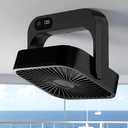 Magnetic Cruise Ship Approved Fan, 5000mAh Battery Operated Portable Fan with 5 Speeds, Magnetically Sticks on Cabin Ceilings and Walls, Cruise Essentials 2025 - Black