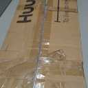 Huuger 9 Drawer Dresser, 47 Inch TV Stand for 50, 55 Inch TV, Entertainment Center with Drawers, Fabric Dresser Chest of Drawer for Bedroom, Closet, PU Leather Surface, White