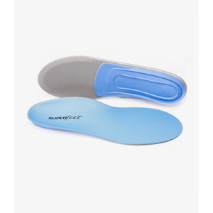 Superfeet All-Purpose Support Medium Arch Insoles (Blue) - Trim-To-Fit Orthotic Shoe Inserts - Professional Grade, Men 2.5-5, Women 4.5-6